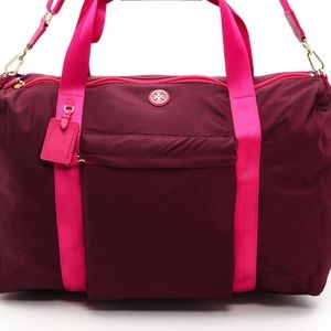 Tory Burch Travel Nylon Overnight Duffel Bag